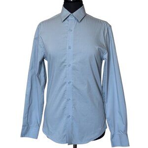 Guess Los Angeles Light Blue Button-Down Long Sleeve Dress Shirt Men's Size XS